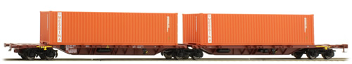 ACME AC40204 - Italian Container Wagon Type Sggmrss loaded of the FS