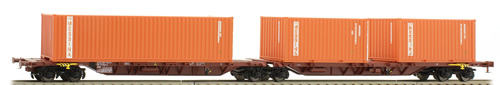 ACME AC40205 - Italian Container Wagon Type Sggmrss loaded of the FS