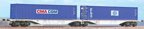 ACME AC40261 - Container Wagon Type Sggmrss ’90 ZSSK Cargo with two “CMA CGM” and “Delmas” containers
