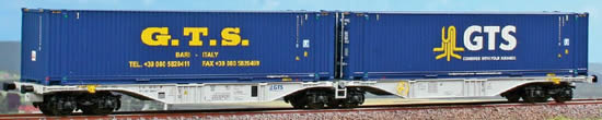 ACME AC40275 - Container Wagon Type Sggmrss ’90 hired by GTS Rail with swap bodies.
