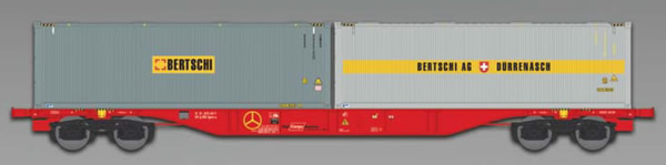 ACME AC40414 - Container wagon ’60 Rail Cargo Austria with two “Bertschi” bulk containers