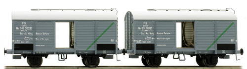 ACME AC45051 - Italian 2pc Wagon Set Type Mv loaded with wine barrels of S.A.N.A.S. of the FS