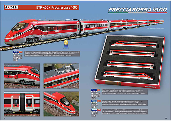 ACME AC70200 - ACME 8-piece. Train set ETR 400 - Frecciarossa 1000 of the Trenitalia / FS (DC Analog)  