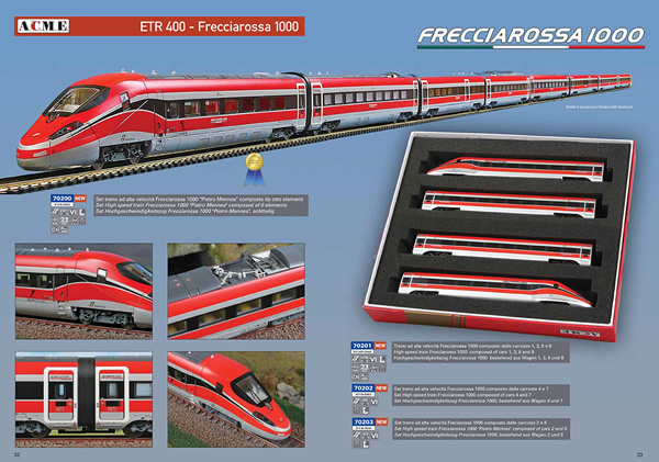 ACME AC79200 - 8-piece. Train set ETR 400 - Frecciarossa 1000 of the Trenitalia / FS (DCC Sound Decoder)