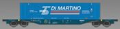 Container wagon Type Sgnss ’60 CEMAT with “Di Martino”