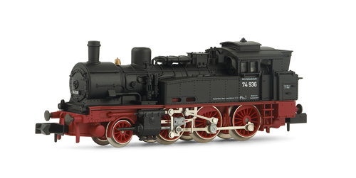 Arnold 2082 - Steam locomotive class 74.4-13 ex. prussian T12, running number 74 936 DB
