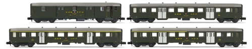 Arnold 4063 - Set x 4 coach units, (1st, 1st/2nd, 2nd and luggage) SBB