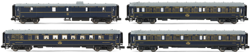 Arnold 4108 - Set x 4 coach units, CIWL Orient Express, Grey/ blue (New road number)