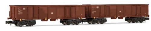 Arnold 6081 - Set x 2 open wagons type Eaos, weathered DB