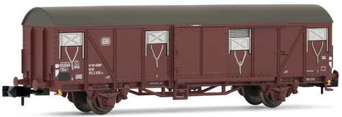 Arnold 6087 - Closed wagon Gbs 252, brown chassis, DB
