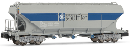 Arnold 6136 - Hopper wagon, , with flat sides,  Groupe Soufflet SNCF