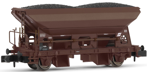 Arnold 6155 - Hopper wagon , type Fcs with coal load, OBB