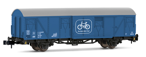 Arnold 6244 - Closed wagon, type Gbkkss-vx, livery as bicycle transporter of the ÖBB