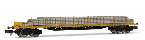 Arnold 6261 - Flat Rgs container wagon with sleepers load, COMSA