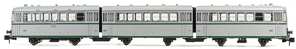 Arnold HN2352 - 3-unit diesel railcar 591.300, silver livery without UIC markings