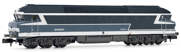 Arnold HN2382S - French Diesel Locomotive CC72000, blue, with white noodle logo of the SNCF (Sound)