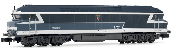 Arnold HN2384S - French Diesel Locomotive CC72031, blue with “noodle” logo of the SNCF (Sound)