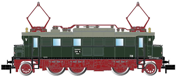 Arnold HN2430 - German Electric locomotive class E04 of the DR, red/green livery