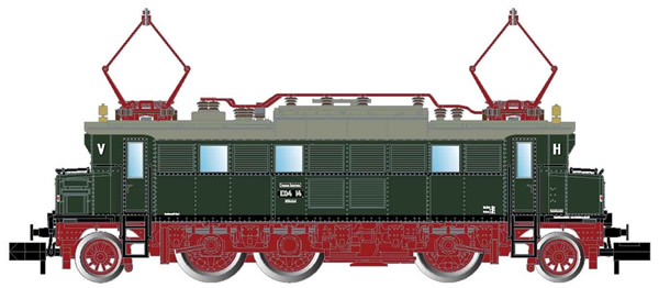 Arnold HN2430D - German Electric locomotive class E04 of the DR, red/green livery