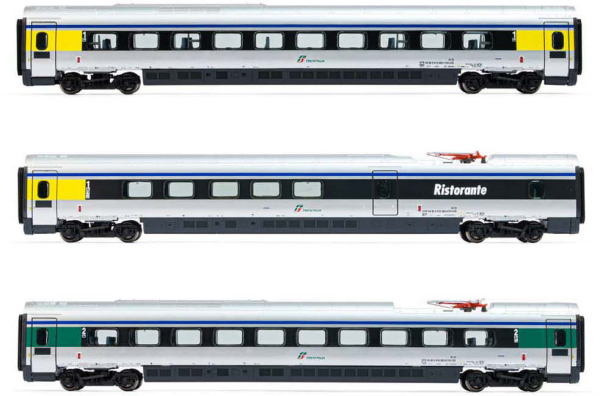 Arnold HN3504 - Trenitalia, 3-unit pack ETR 610 intermediate coaches, ex Cisalpino livery