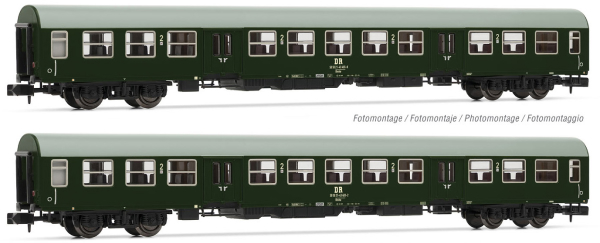 Arnold HN4369 - 2-unit pack regional coaches lange Halberstädter, dark green/grey livery