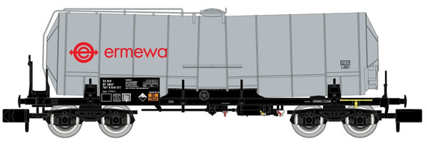 Arnold HN6395 - 4-axle Isolated Tank Wagon, grey livery, “ermewa”