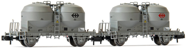 Arnold HN6427 - 2-unit pack 2-axle silo wagons type Ucs in grey livery