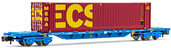 Arnold HN6442 -  60’ container wagon MMC, loaded with 45’ container “ECS BULK”