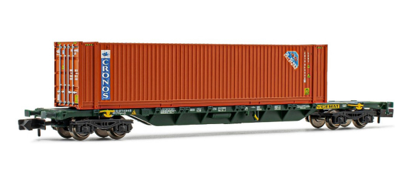 Arnold HN6447 - CEMAT, 4-axle container wagon Sgnss, loaded with 45’ container “CRONOS”
