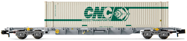 Arnold HN6459 - 4-axle 60 container wagon Novatrans Sgss, grey, loaded with 45 container CNC