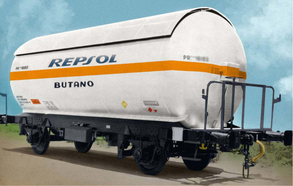 Arnold HN6474 - 2-unit pack - Tank wagon PR Repsol Butano, livery white-orange-black