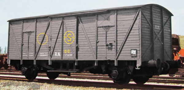 Arnold HN6482 - R.N. 2-unit pack Closed wagon J3, livery grey Sindicato de la Naranja
