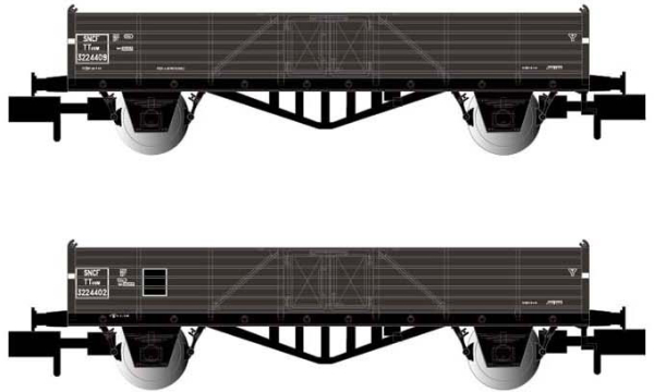 Arnold HN6492 - 2-unit pack 2-axle open wagons Tw (low side boards), loaded with coal