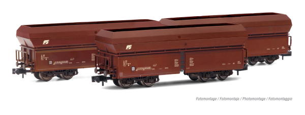 Arnold HN6500 - 3-unit pack Fals/Falns wagons, inclined FS logo