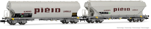 Arnold HN6511 - 2-unit pack Piéto Lamballe, hopper wagons with rounded and flat lateral side walls