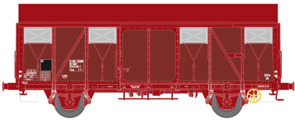 Arnold HN6516 -  2-unit pack, 2-axle covered wagons type G4 Permaplex