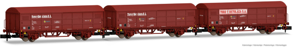 Arnold HN6528 - 2-unit pack JPD wagon, Toro y Betolaza with different logos, oxid red livery