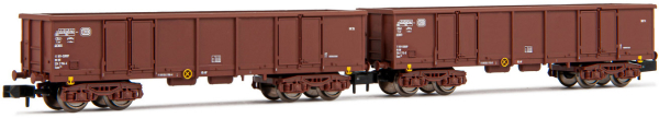 Arnold HN6533 - 2-unit set 4-axle open wagons Eaos, brown livery, loaded with scrap