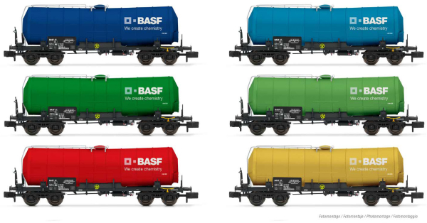 Arnold HN6541 - 6-unit CDU, tank wagons in different colours