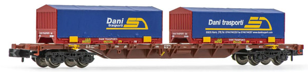 Arnold HN6586 - Sgnss container transporter wagon, brown livery