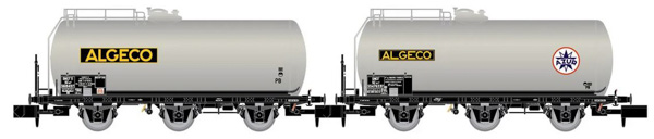 Arnold HN6607 - 2-unit pack of 3-axle tank wagons, ALGECO