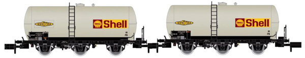 Arnold HN6609 - 2-unit pack of 3-axle tank wagons, SHELL