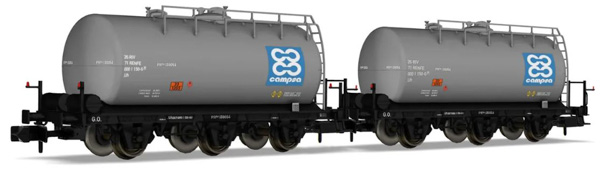 Arnold HN6612 - 2-unit pack of 3-axle tank wagons, CAMPSA livery