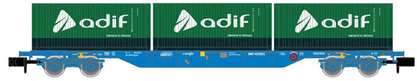 Arnold HN6651 - 4-axle container wagon, loaded with 3 x 20