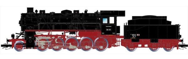 Arnold HN9049 - German Heavy steam locomotive BR 58 311 with tender 3T20 of the DR