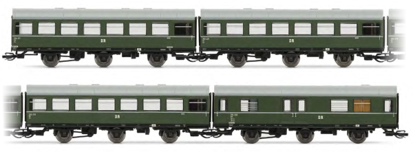 Arnold HN9509 - 4-unit set Reko coaches, 3 x 3 axle + luggage van, DR, period III