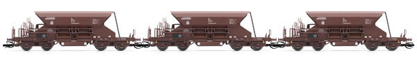 Arnold HN9706 - 3pc Self Discharging Ballast Wagons with High Top Box, Fac