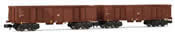 Set x 2 open wagons type Eaos, weathered DR 