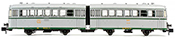 2-unit diesel railcar 591.500, silver livery with UIC markings (DCC Sound)