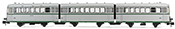 3-unit diesel railcar 591.300, silver livery without UIC markings